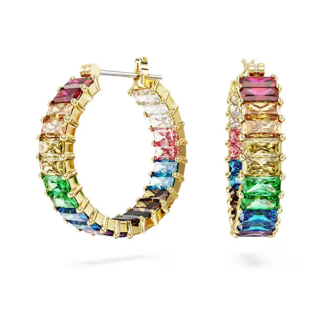 women's earrings tassel style -Matrix hoop earrings