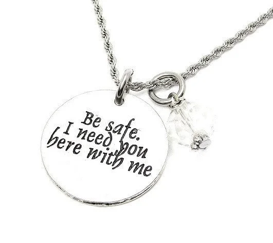 women's necklaces antique design -Be Safe I Need You Here With Me Catalog Necklace