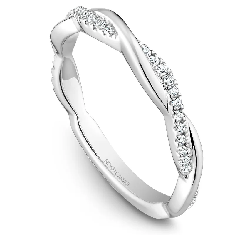 women's ring handcrafted statement -Noam Carver Stackable Collection 0.14cttw. Diamond Fashion Ring STB21-1