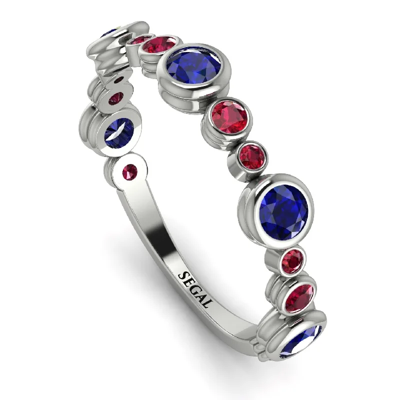 women's ring eco-friendly -Bezel Sapphire Eternity Band - Valeria No. 60