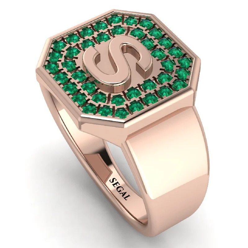 women's ring high-end fashion -Personalized Signature Emerald Ring - Emersyn No. 5