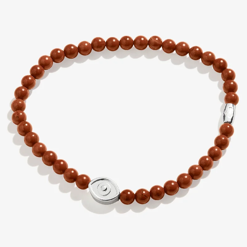 women's bracelets multi-layered style -Evil Eye Red Jasper Stretch Bracelet for Protection