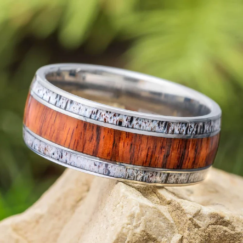 women's engagement rings unique and custom -King Wood & Antler Men's Wedding Band