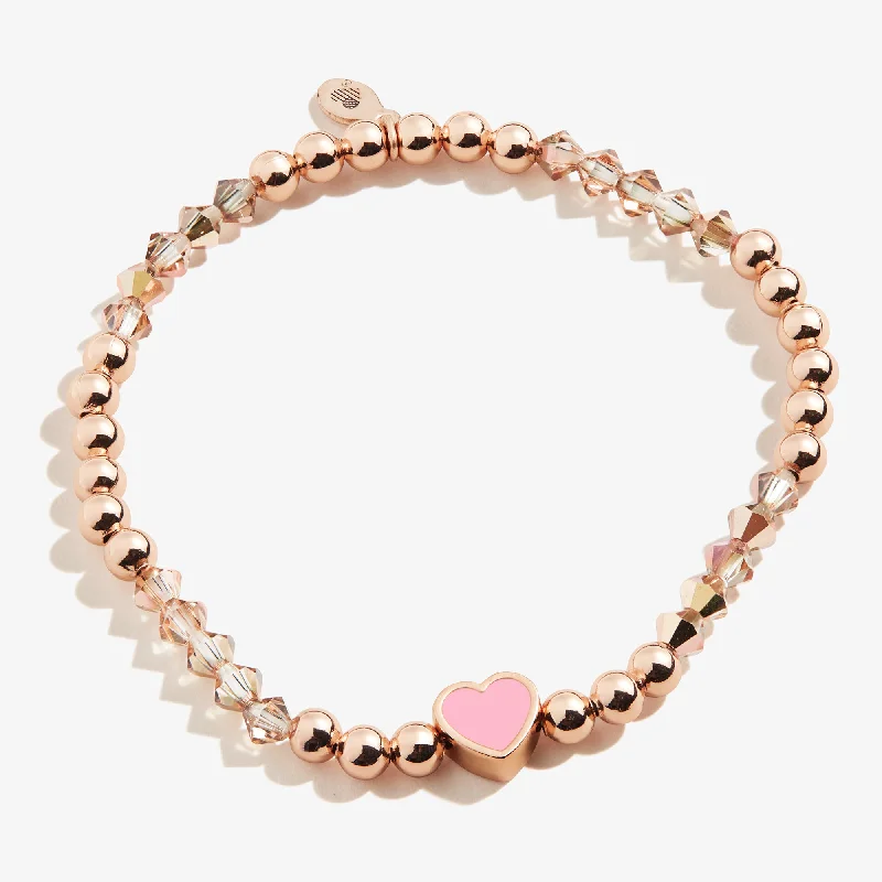 women's bracelets antique design -Heart Stretch Bracelet, Pink