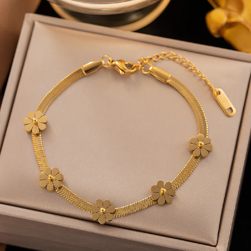 Jye2096 Bracelet Golden Five Daisies