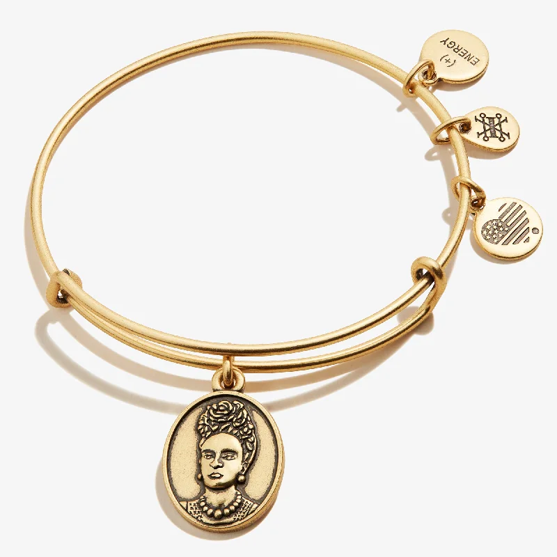 women's bracelets high-end fashion -Frida Kahlo Portrait Charm Bangle Bracelet