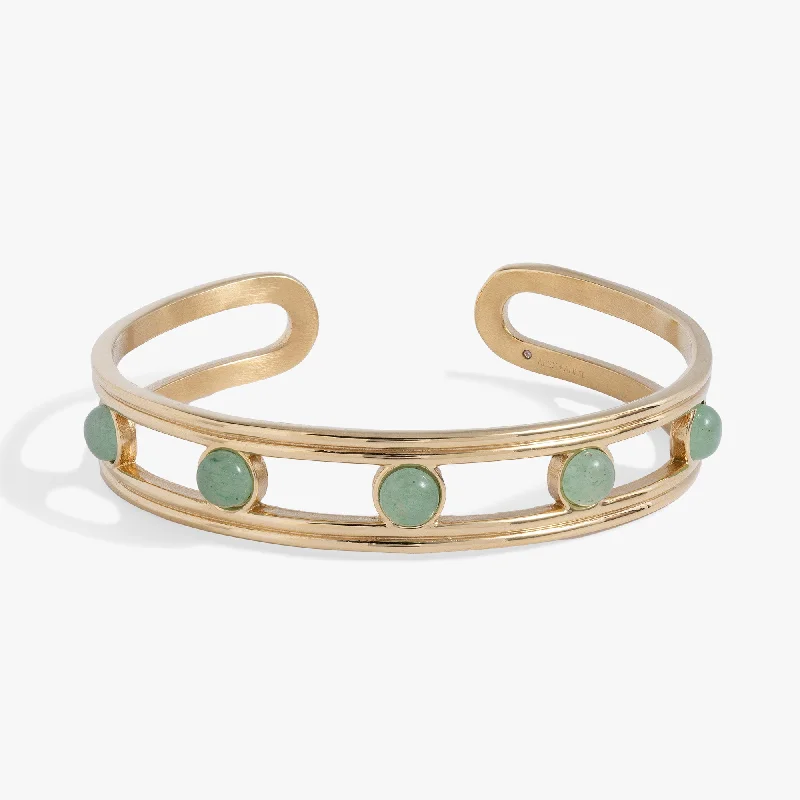 women's bracelets diamond solitaire -Gemstone Cuff Bracelet