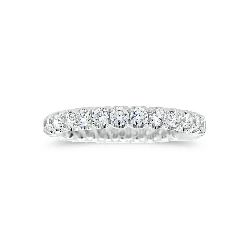 women's engagement rings cushion cut halo -1.11 ct Diamond Eternity Wedding Band