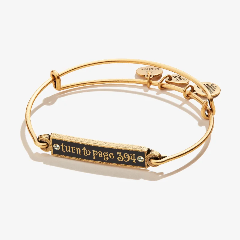 women's bracelets bohemian charm bracelet -Harry Potter™ 'Turn to Page 394' Inline Charm Bangle