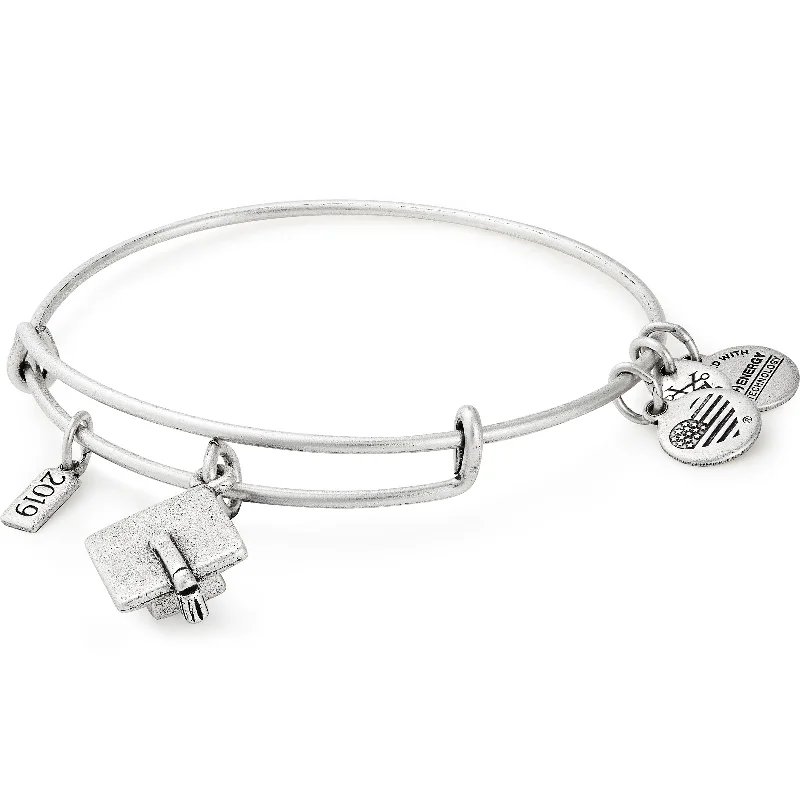 women's bracelets bangle with charms -Class of 2019 Graduation Cap Charm Bangle