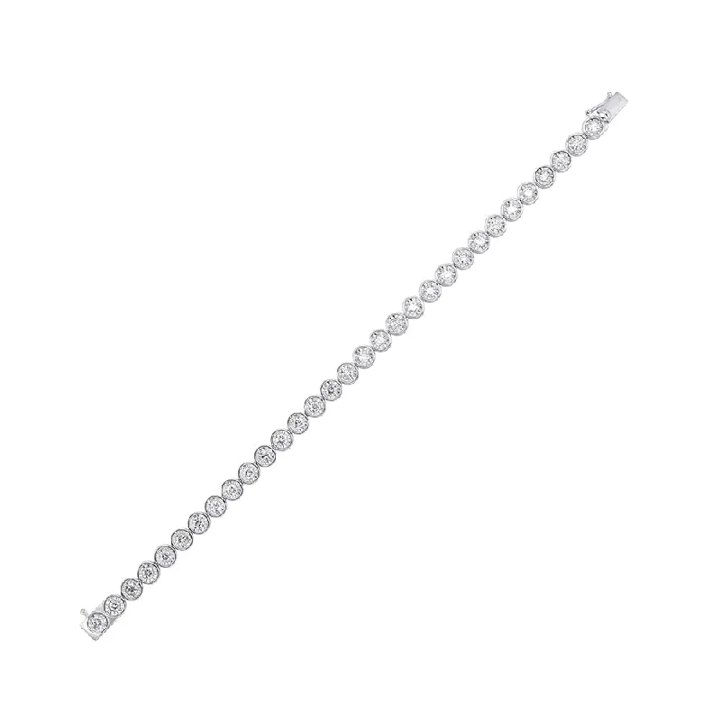 women's bracelets luxury statement piece -14KT WHITE GOLD DIAMOND (1CTW) BRACELET