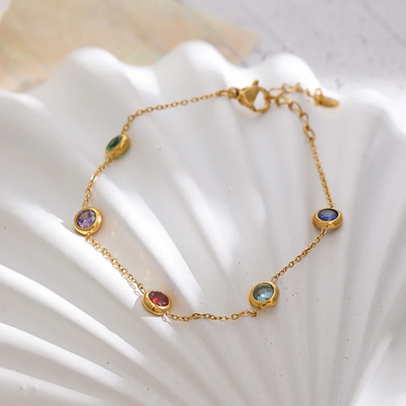 [E17] Colorful Bracelet Gold