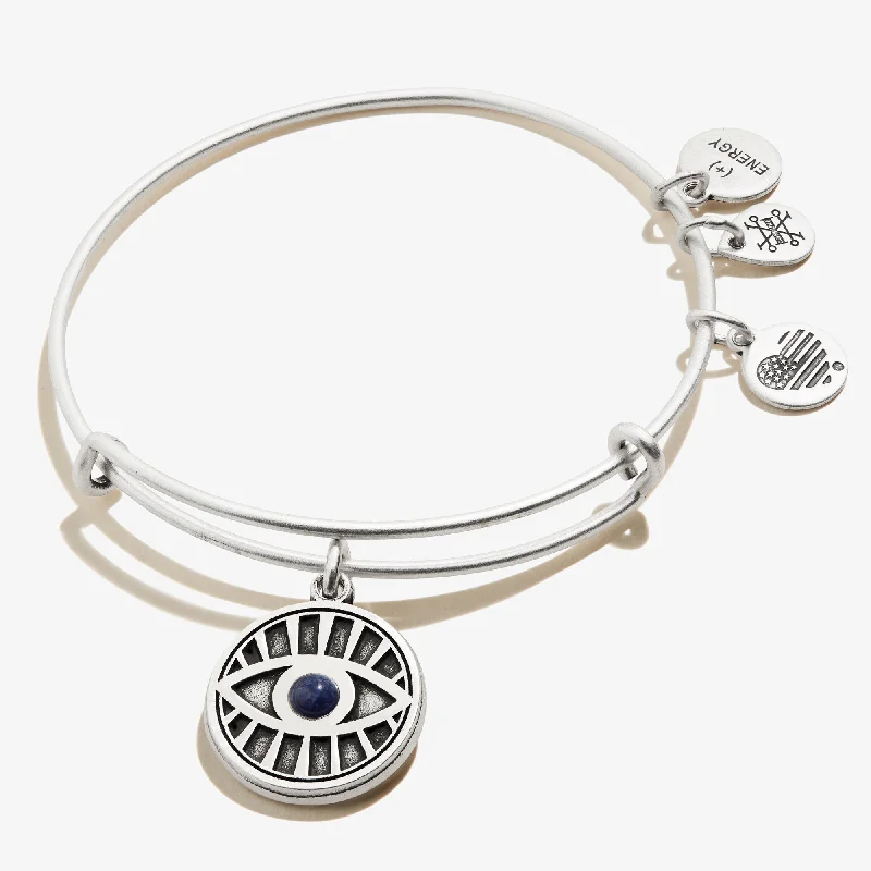 women's bracelets celestial starburst -Evil Eye + Sodalite Charm Bangle