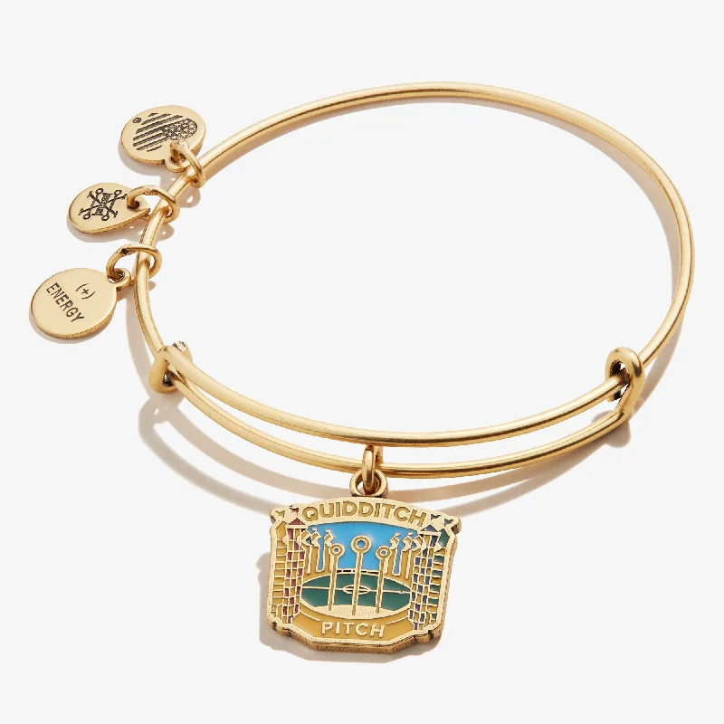 women's bracelets handmade luxury design -Harry Potter™ 'Quidditch Pitch' Charm Bangle