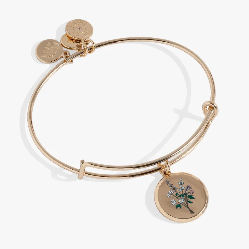 women's bracelets antique design -Flower Anniversary Bangle