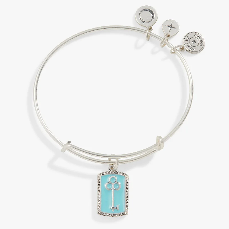 women's bracelets ethically sourced -Key Charm Bangle