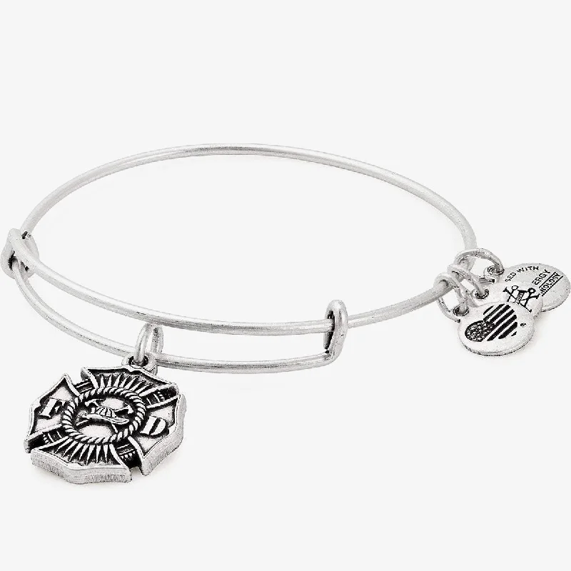 women's bracelets hypoallergenic material -Firefighter Charm Bangle