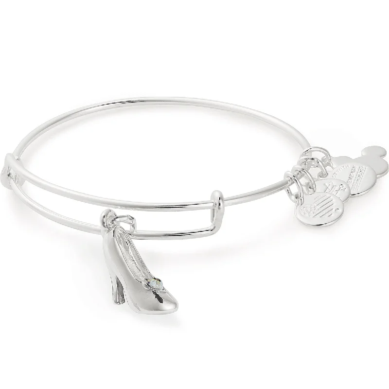 women's bracelets handcrafted statement -Disney® Cinderella Glass Slipper Charm Bangle