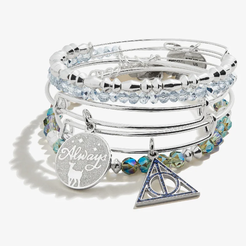 women's bracelets subtle sophistication -Harry Potter™ 'Always' Charm Bangle, Set of 5