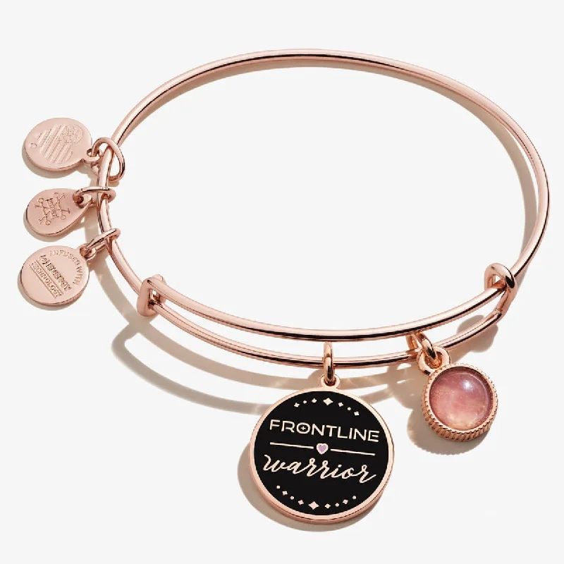 women's bracelets Christmas gift -Frontline Warrior Duo Charm Bangle