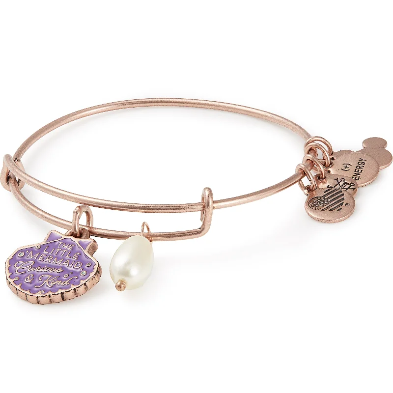 women's bracelets delicate and elegant -Disney® Ariel 'Curious & Kind' Duo Charm Bangle