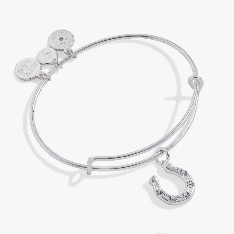 women's bracelets anniversary bracelets -Horseshoe Charm Bangle