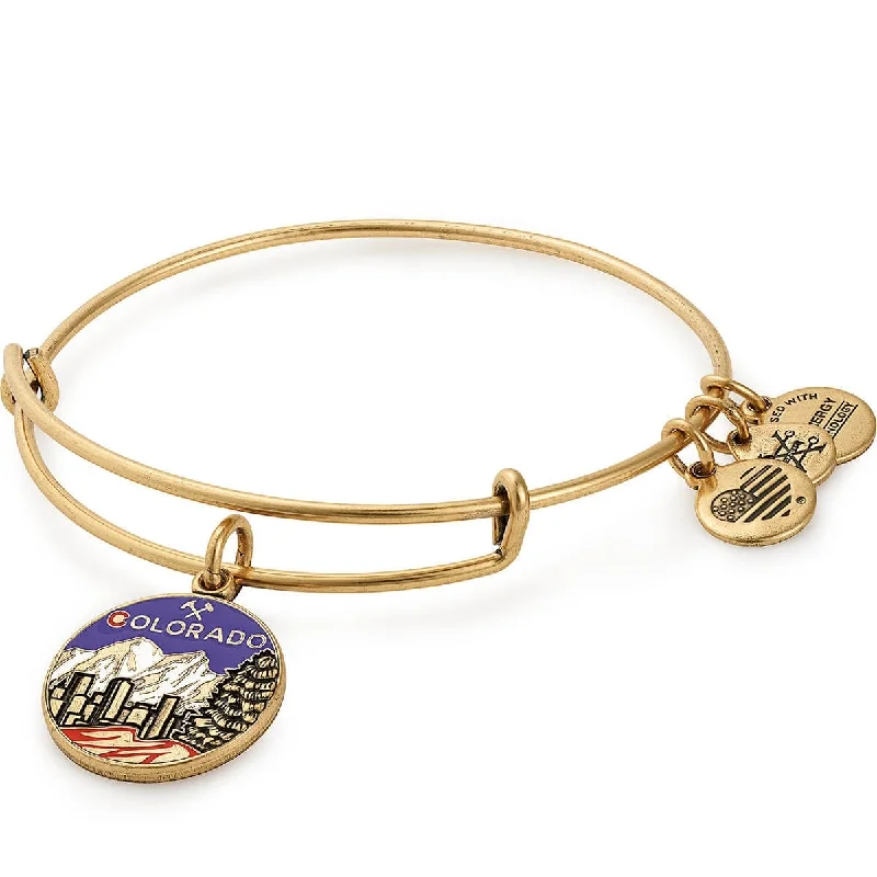 women's bracelets ruby -Colorado Mountains Charm Bangle