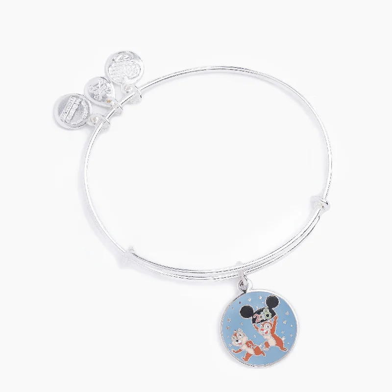 women's bracelets romantic heart design -Disney® Chip and Dale Charm Bangle