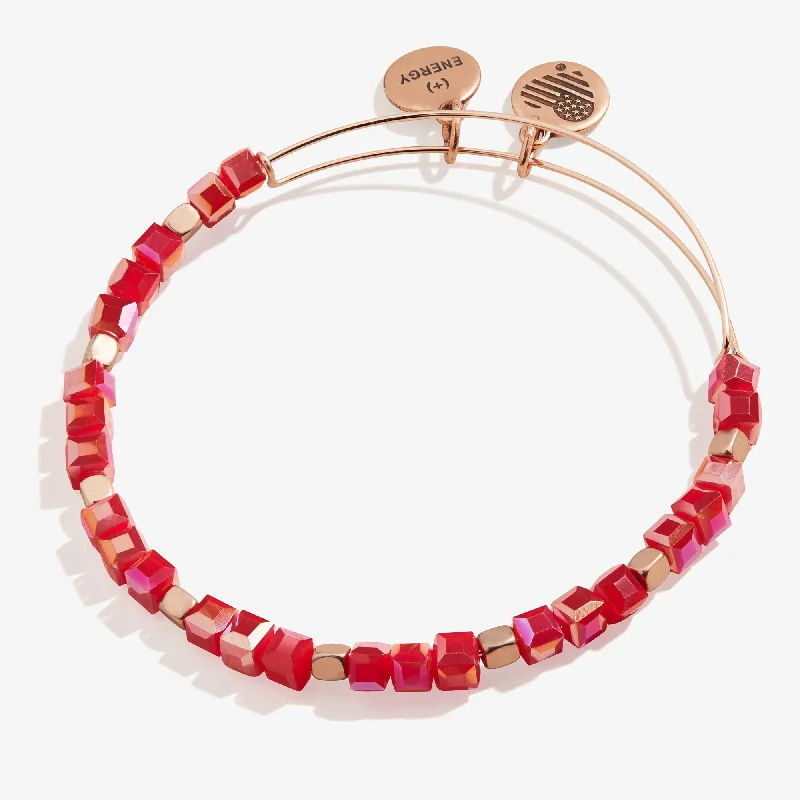 women's bracelets bold statement -Dazzle Beaded Bangle, Raspberry