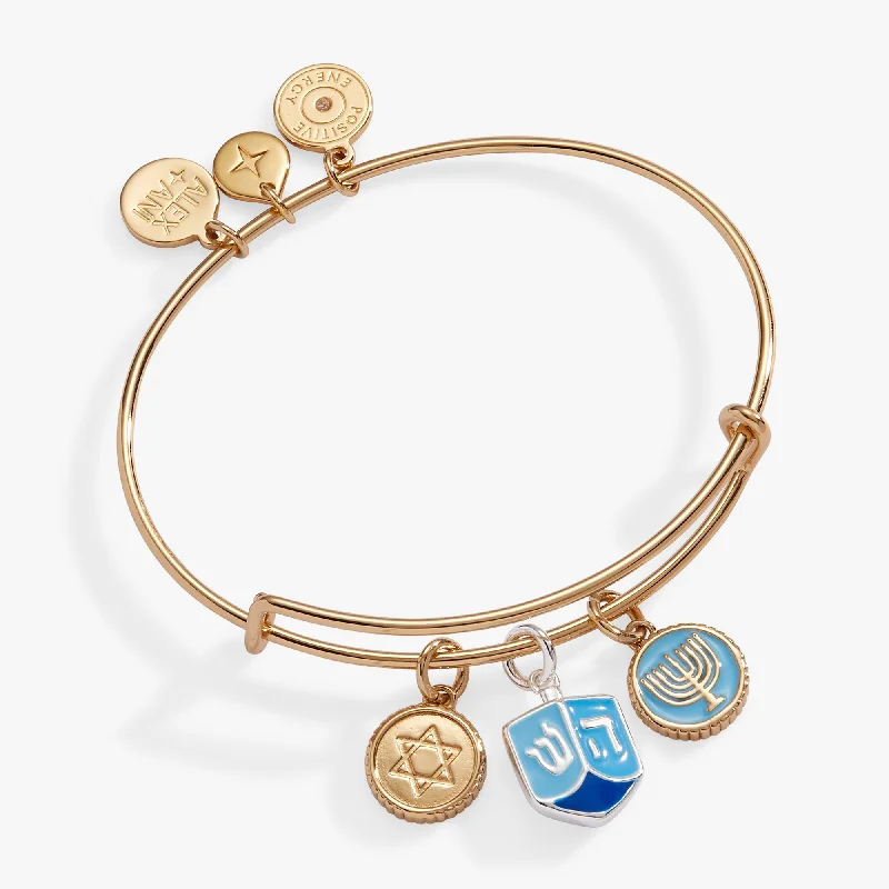 women's bracelets butterfly charm -Holiday Dreidel Bangle