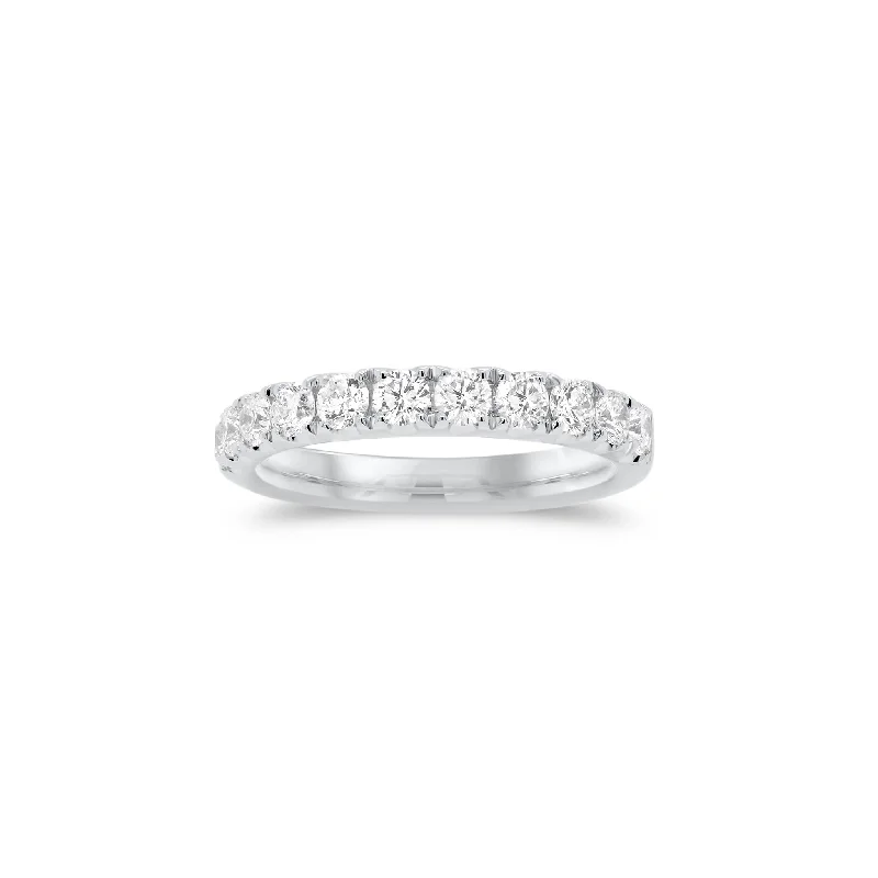 women's engagement rings high-polish finish -11-Diamond Wedding Band