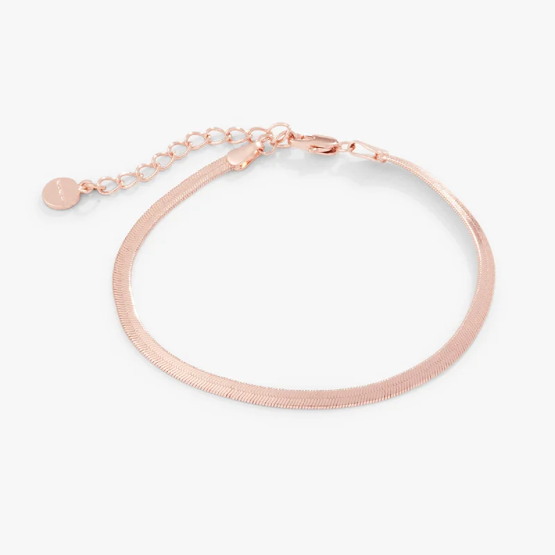 women's bracelets delicate chain -Herringbone Chain Bracelet