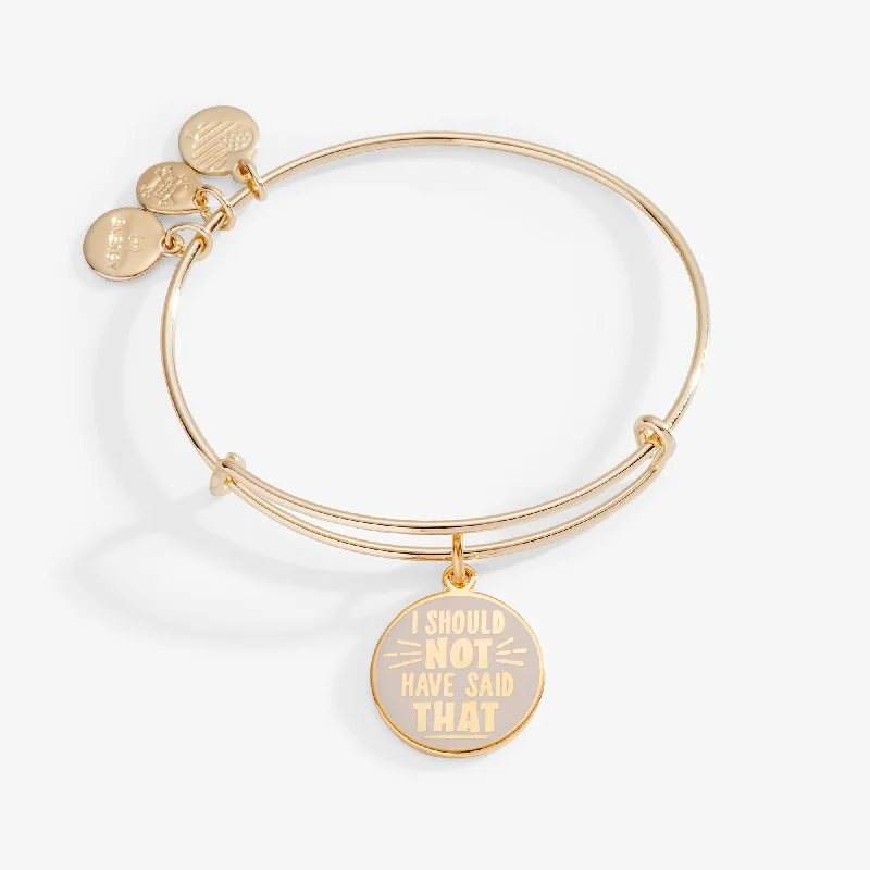 women's bracelets delicate and dainty -Harry Potter™ Hagrid 'I Should Not Have Said That' Charm Bangle Bracelet