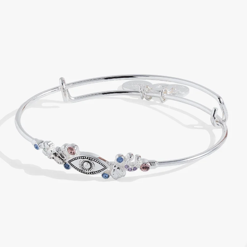 women's bracelets geometric bangle -Evil Eye Inline Bangle