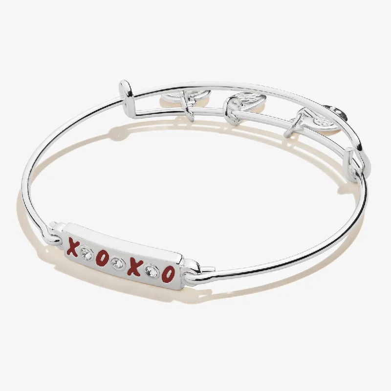 women's bracelets minimalist style -Gossip Girl XOXO Bar Charm Bangle