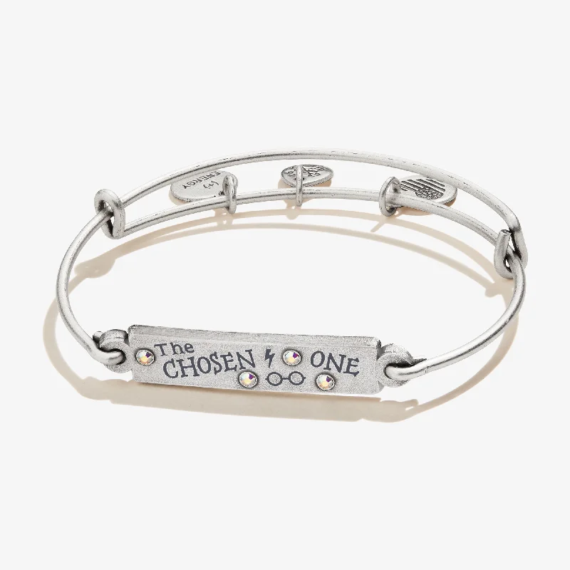 women's bracelets chunky statement cuff -Harry Potter™ 'The Chosen One' Inline Charm Bangle