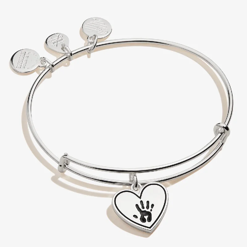 women's bracelets stackable set -Forever Touched My Heart Charm Bangle