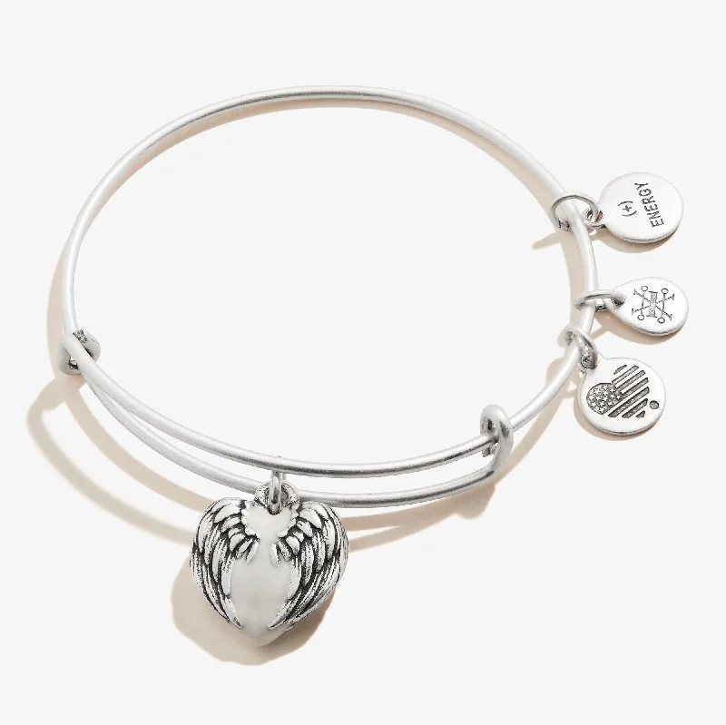 women's bracelets mixed metals -Guardian of Your Heart Pearl Charm Bangle