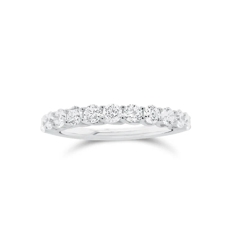 women's engagement rings bezel set diamond -11-Stone Diamond Wedding Band