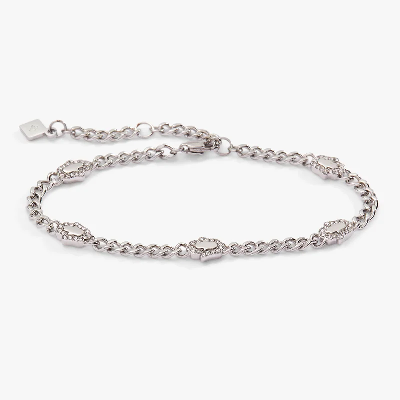 women's bracelets waterproof jewelry -Hamsa Curb Chain Bracelet