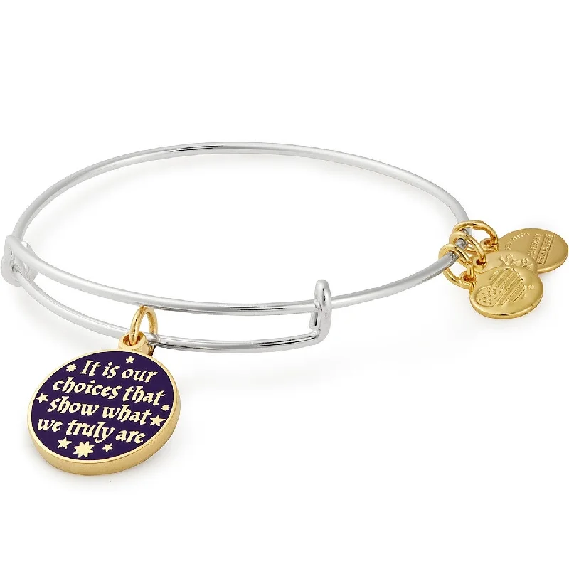 women's bracelets delicate twisted design -Harry Potter™ 'It's Our Choices' Charm Bangle