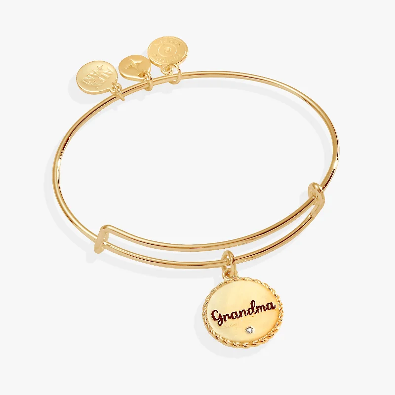 women's bracelets bar design -Grandma Charm Bangle