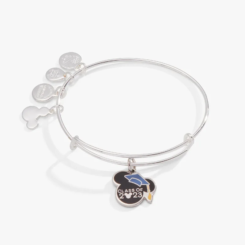 women's bracelets matching couple bracelet -Disney® Mickey Mouse Graduation Cap 2023 Charm Bangle