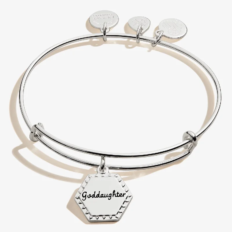 women's bracelets elegant stretch bracelet -Goddaughter, 'There's No One Else Like Her' Charm Bangle