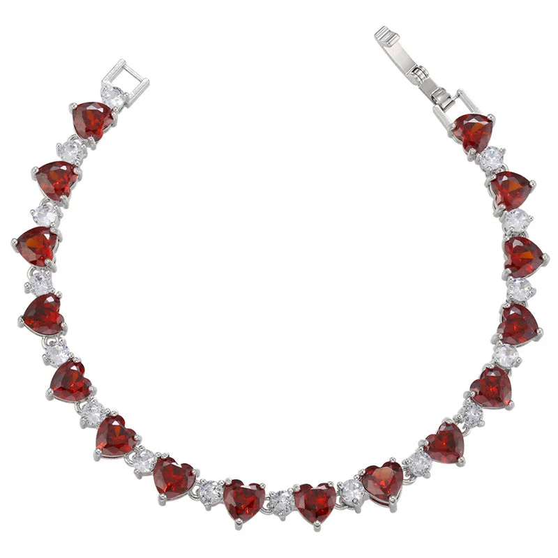 White Gold Color Red Diamond