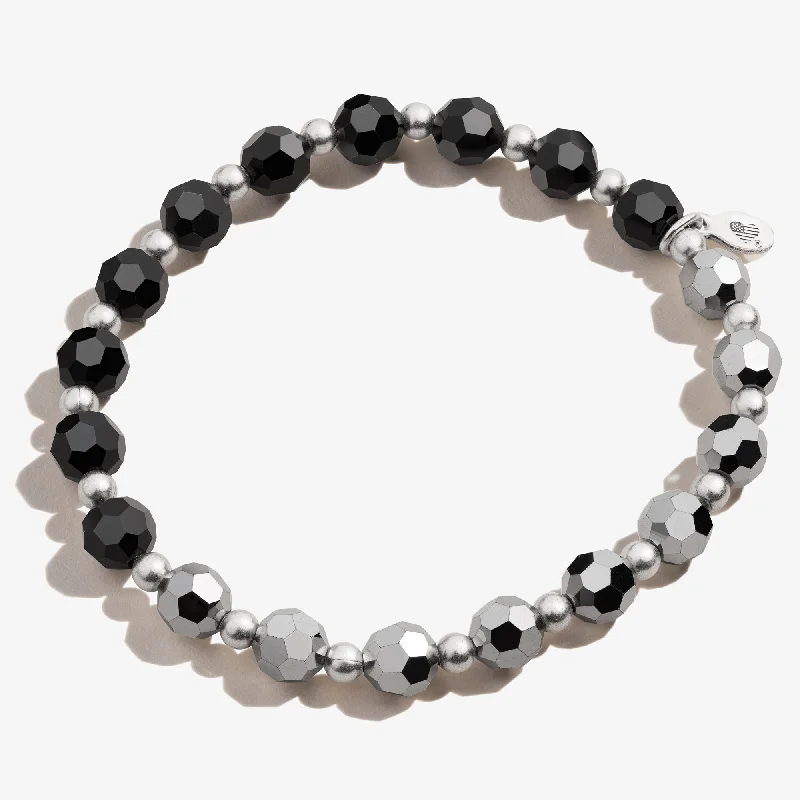 women's bracelets stackable set -Crystal Stretch Bracelet, Smoke