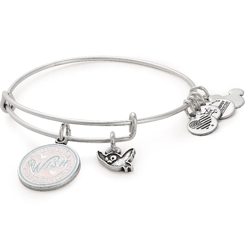 women's bracelets modern contemporary -Disney® Cinderella 'A Dream is a Wish Your Heart Makes' Charm Bangle