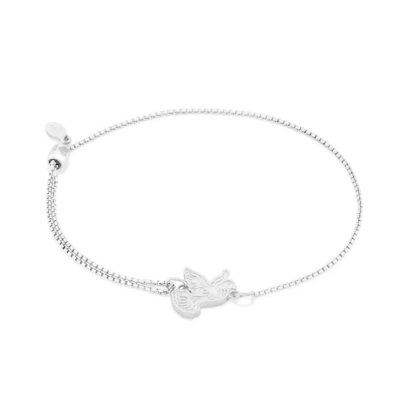 women's bracelets bar design -Dove Pull Chain Bracelet