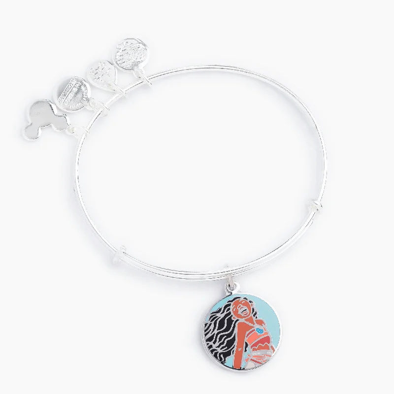 women's bracelets silver -Disney® Moana Charm Bangle