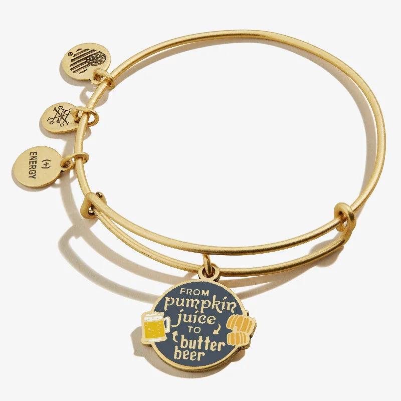 women's bracelets handcrafted statement -Harry Potter™ 'From Pumpkin Juice To Butter Beer' Charm Bangle